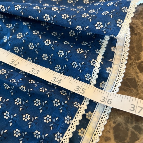 Lauren Ralph Lauren Patchwork Blue Floral Maxi Skirt  Peasant Cottagecore Cotton - Picture 11 of 11